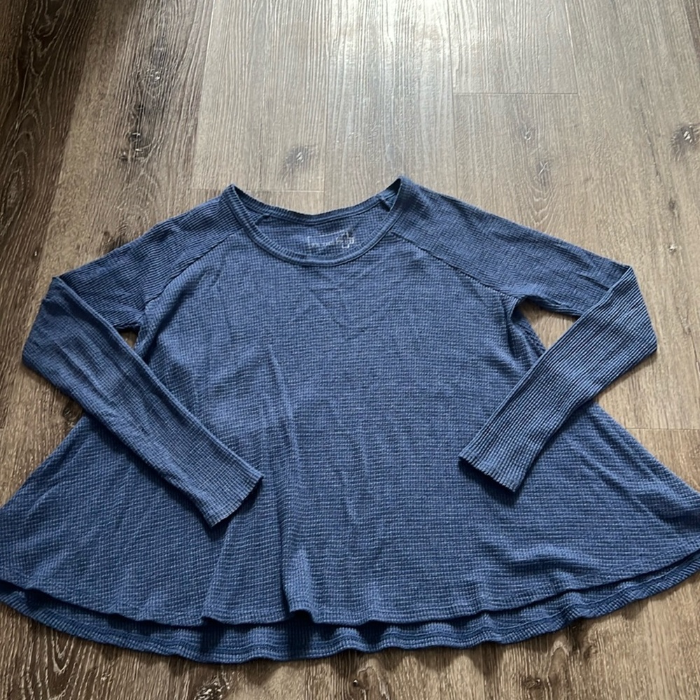 Women’s Waffle Knit Swing Top - Blue